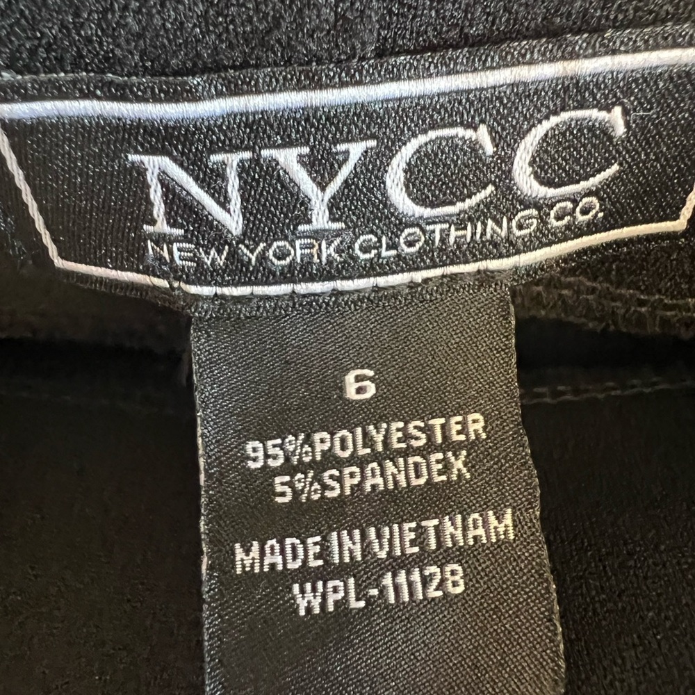 NYCC Black Long Pants Professional Slacks New York Clothing Company Size 6 - Picture 3 of 3